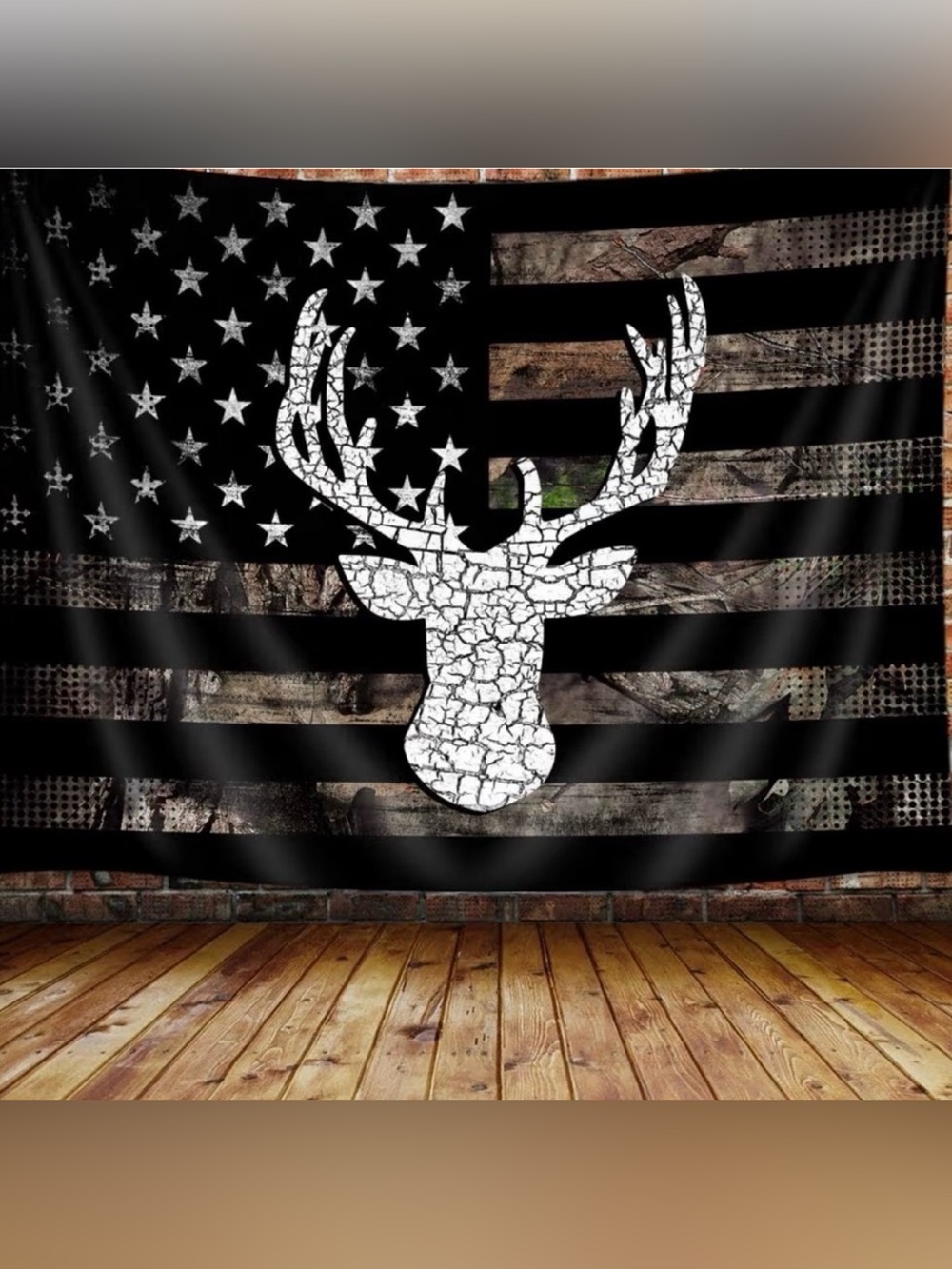 American Flag Hunting Tapestry